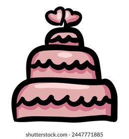 Wedding Cake - Hand Drawn Doodle Icon