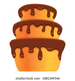 Wedding cake icon. Cartoon of wedding cake vector icon for web design isolated on white background