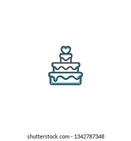 Wedding cake Icon Design. Lifestyle icon vector design