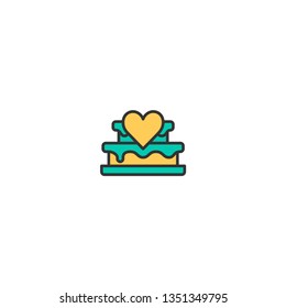 Wedding cake Icon Design. Lifestyle icon vector illustration