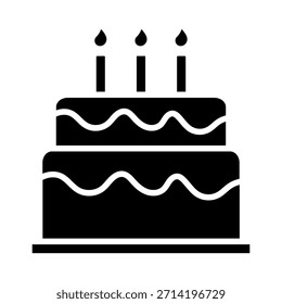 Wedding cake icon. Editable stroke line icons vector illustration, eps10