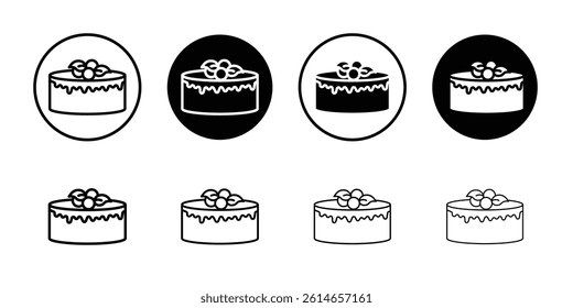 Wedding cake icon flat and simple set design