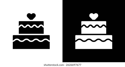 Wedding cake icon for logo web mobile app UI design.