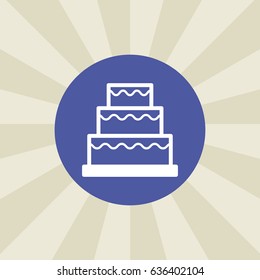 wedding cake icon. sign design. background