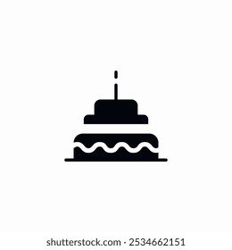 wedding cake icon sign vector