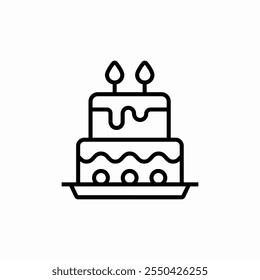 wedding cake icon sign vector