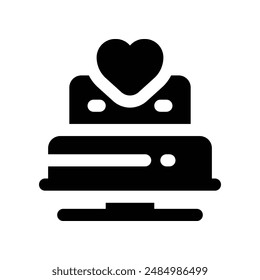 wedding cake icon. vector glyph icon for your website, mobile, presentation, and logo design.