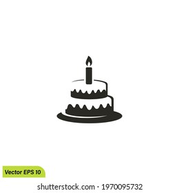 wedding cake icon vector illustration logo template
