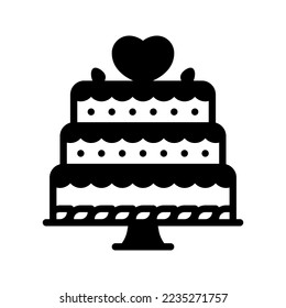 Wedding Cake icon vector illustration logo template isolated on white background