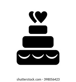 Wedding cake icon. Vector illustration.