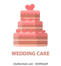 Wedding cake icon of vector illustration for web and mobile design