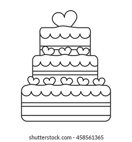 Wedding cake icon of vector illustration for web and mobile design