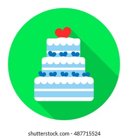 Wedding cake icon of vector illustration for web and mobile