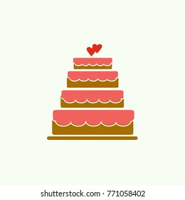 wedding cake icon vector illustration,vector