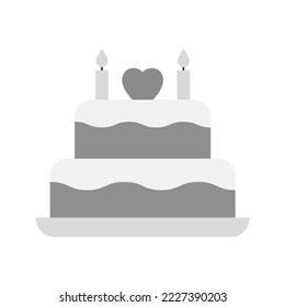 Imagen vectorial de icono de pastel de bodas. También se puede usar para Fitness físico. Adecuado para aplicaciones móviles, aplicaciones web y medios impresos.