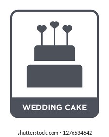 wedding cake icon vector on white background, wedding cake trendy filled icons from Birthday party and wedding collection, wedding cake vector illustration