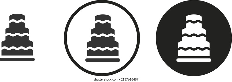 Icono de pastel de bodas. conjunto de iconos web ilustración .vector