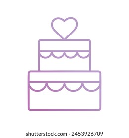 wedding cake icon with white background vector stock illustration