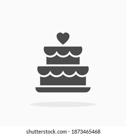 Wedding cake icon. For your design, logo. Vector illustration.