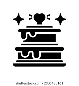 icono del pastel de boda para tu sitio web, móvil, presentación y diseño de logotipo.