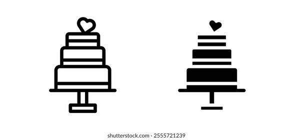 Wedding cake icons for web ui designs