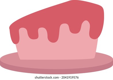 Wedding cake, illustration, vector, on a white background.
