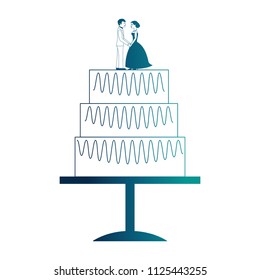 wedding cake isolated icon