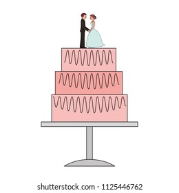 wedding cake isolated icon