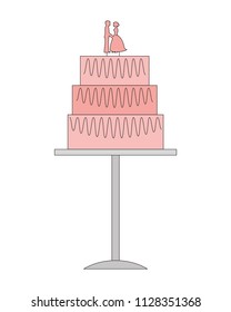 wedding cake isolated icon