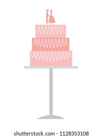 wedding cake isolated icon