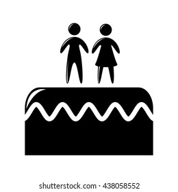 wedding cake isolated icon  design 