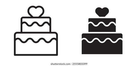 Wedding cake liner icon vector set.