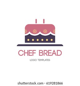 wedding cake logo concept in simple style