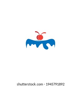 Wedding cake logo, Cake icon design vector illustration template