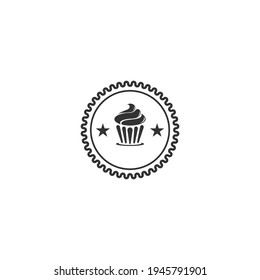 Wedding cake logo, Cake icon design vector illustration template