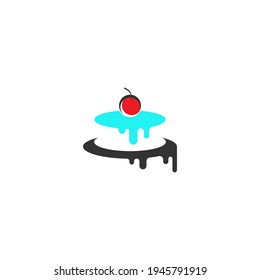 Wedding cake logo, Cake icon design vector illustration template