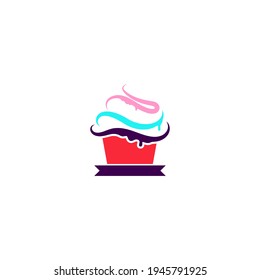 Wedding cake logo, Cake icon design vector illustration template