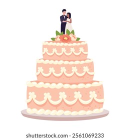 wedding cake pastry isolated design