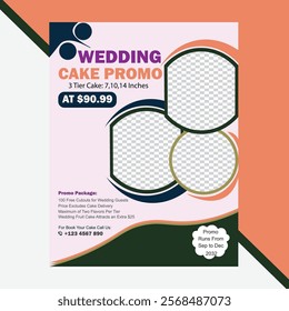 Wedding Cake Promo templates Flyer Design