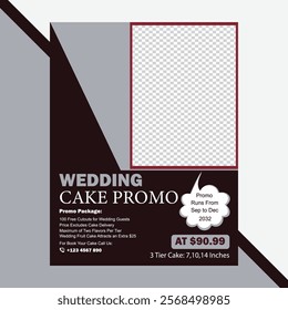 Wedding Cake Promo templates Flyer Design