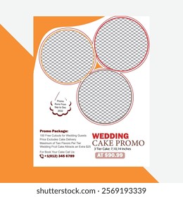 Wedding Cake Promo templates Flyer Design