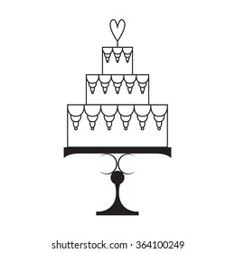 Wedding cake silhouette 