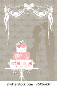 Wedding cake with space for text