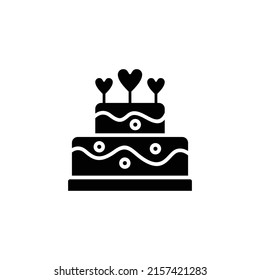 Hochzeitstorte Ikone für Web-, Mobil- und Infografiken. Handgezeichnete Vektorsymbol einzeln