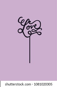 Wedding cake topper "Love"