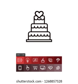 Wedding cake vector icon