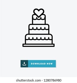 Wedding cake vector icon