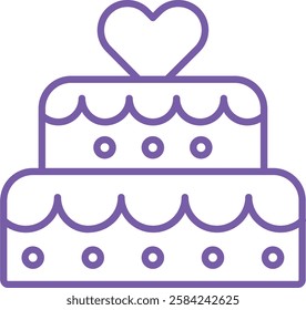 Wedding Cake vector icon. Can be used for printing, mobile and web applications.