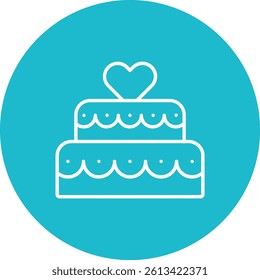 Wedding Cake vector icon. Can be used for printing, mobile and web applications.