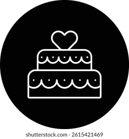 Wedding Cake vector icon. Can be used for printing, mobile and web applications.